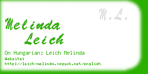 melinda leich business card